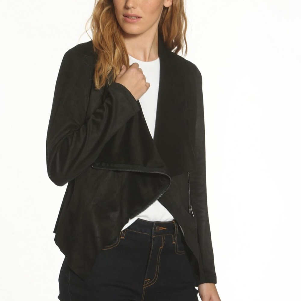 Vigoss Faux Saude Wrap Jacket